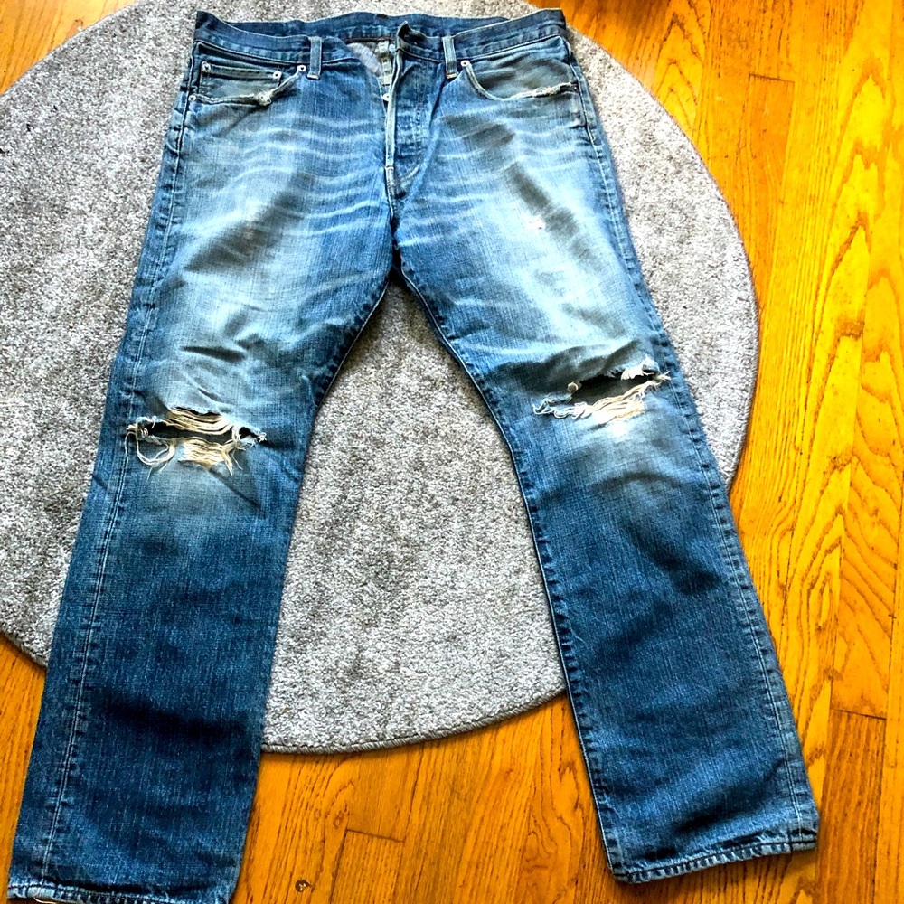 G-Star blue jeans.